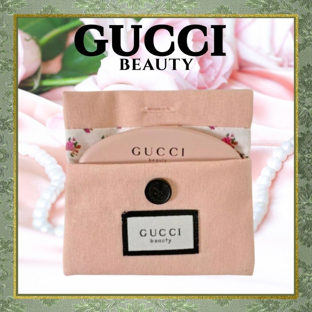 Gucci Beauty Pink Beauty Comb & Floral Pouch Perfect Pet Comb To Carry 3½" x 2" - Picture 4 of 4